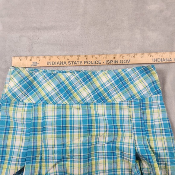 Vintage Y2K Outlooks Blue Plaid Pleated Mini Skirt Size 9 Retro Whimsygoth - Picture 3 of 6
